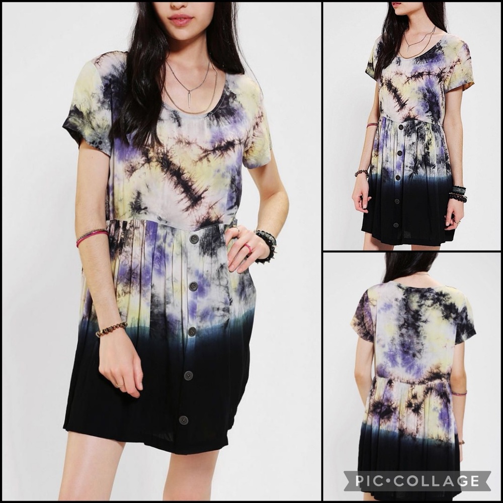 UO Evil Twin Tie Dye Babydoll Mini Dress